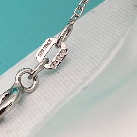 Diamond circle necklace .10 carat 925 silver 16-17”  NEW - Picture 2 of 5